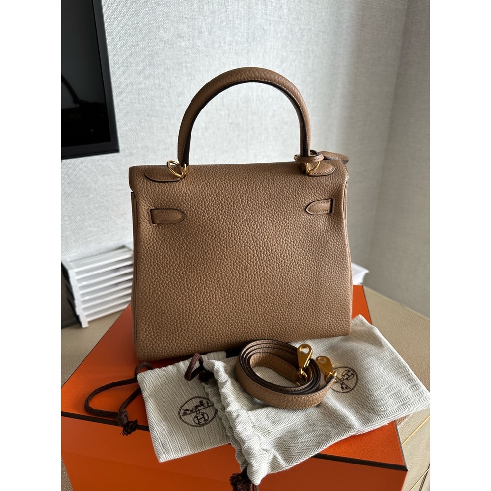 2022 Hermes Kelly 25 Togo Chai gold hardware - Picture 13 of 15